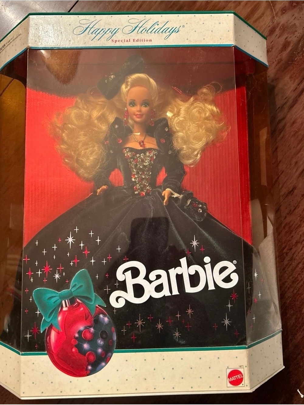 1991 Barbie Happy Holidays Special Edition Black Holiday Doll